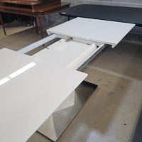 63"W Dining Table in White Melamine