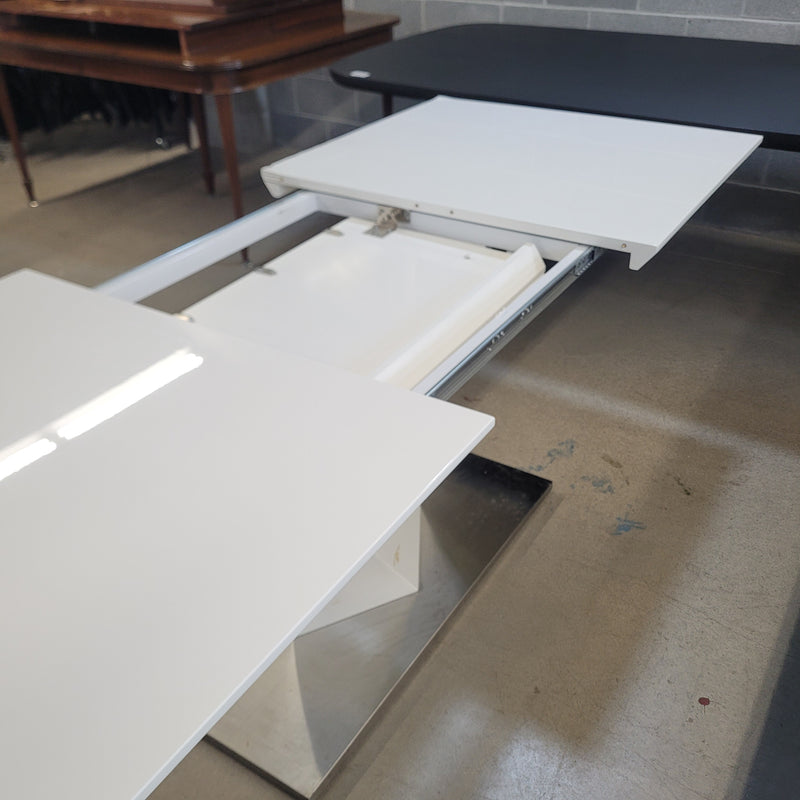 63"W Dining Table in White Melamine