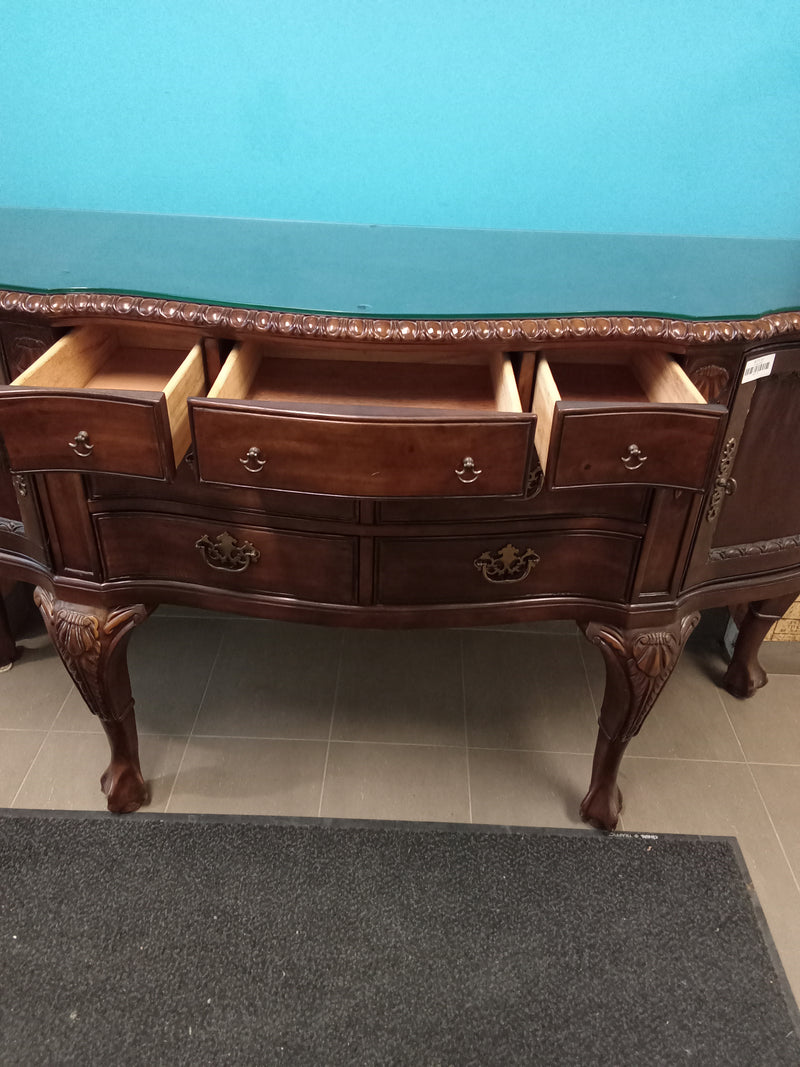 71"W Carved Sideboard in Solid Wood