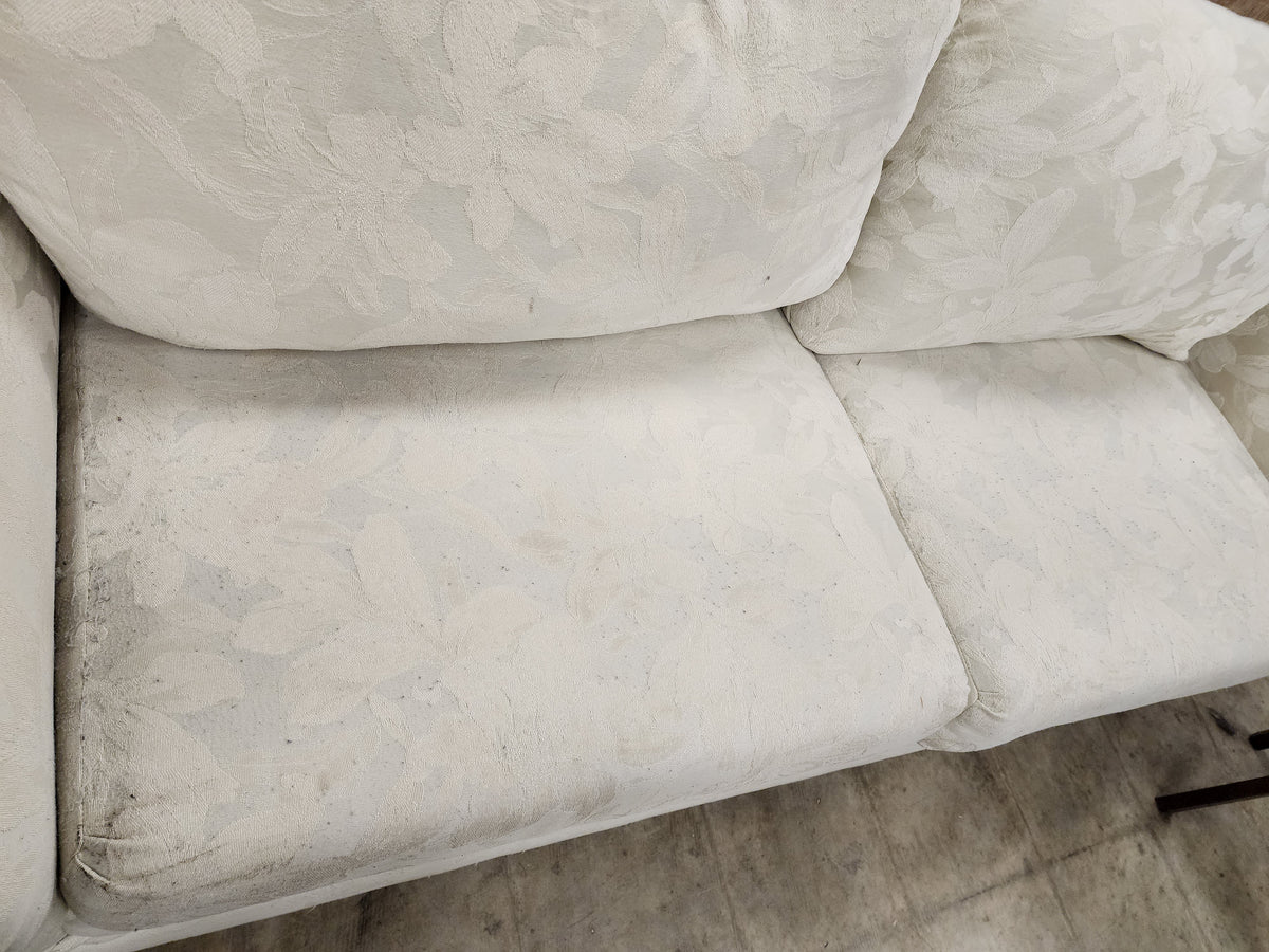Classic Cream Floral Upholstered Loveseat