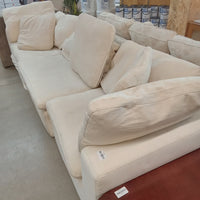 120"W 3-Piece Sectional Sofa in White