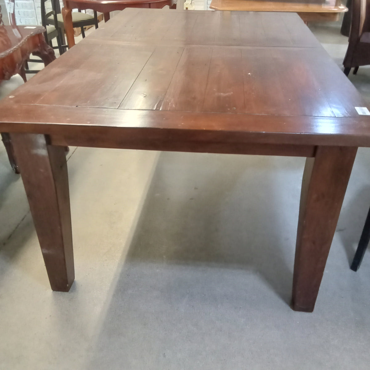 72"W Rustic Knotty Pine Dining Table