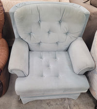 Light Blue Tufted Armchair