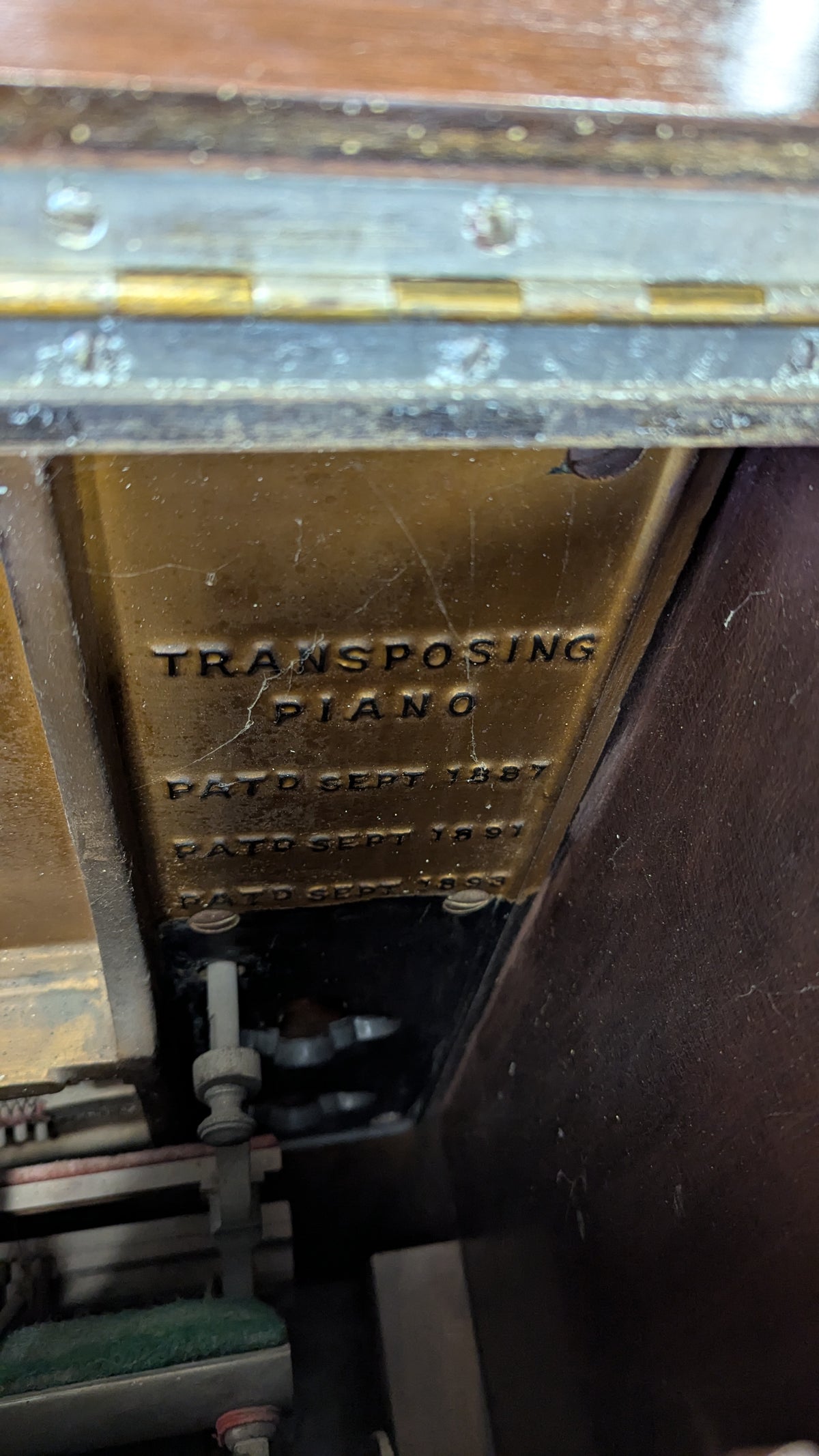 62.5"W Antique Piano
