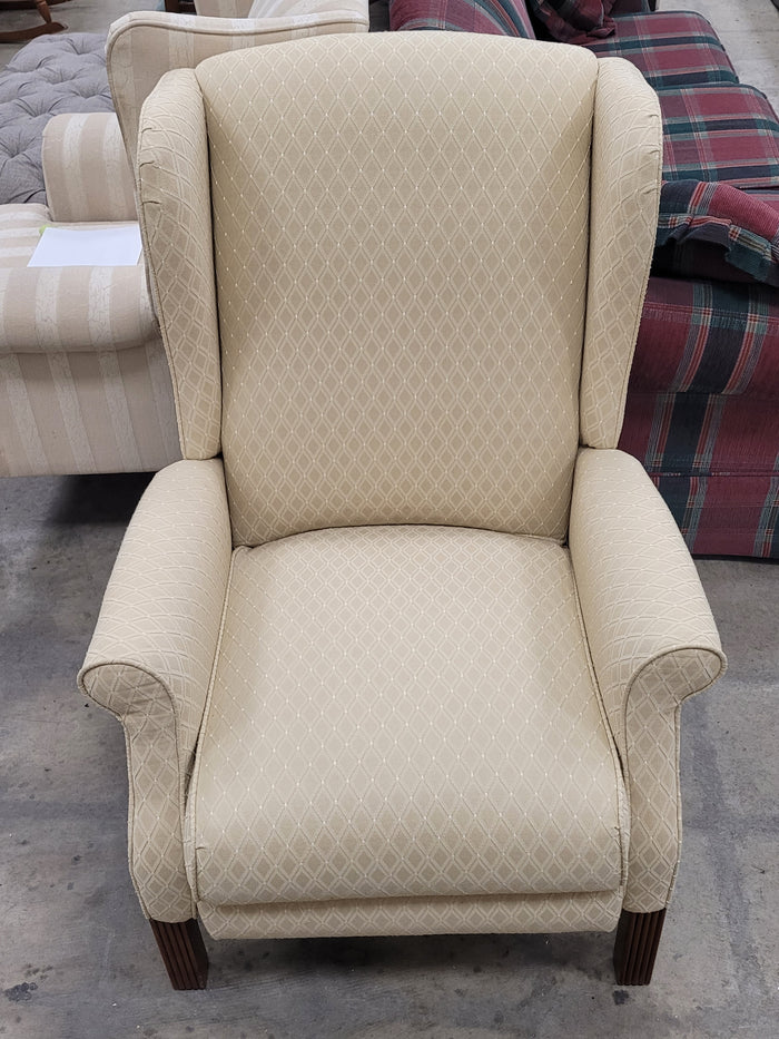 Light Beige Classic Wingback Chair