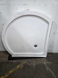 White Quadrant-Shaped Shower Base