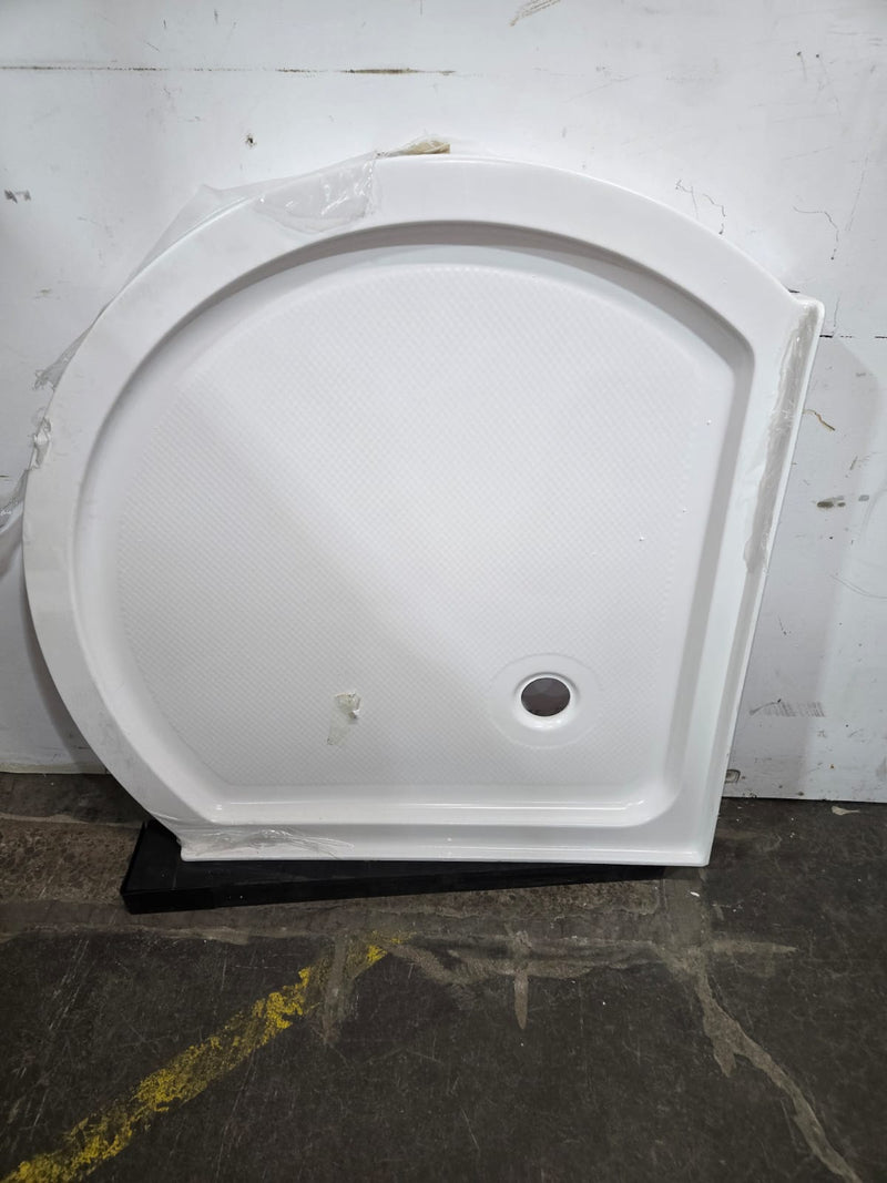 White Quadrant-Shaped Shower Base