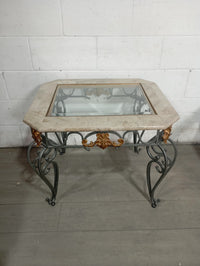 Beautiful Glass & Marble Side Table