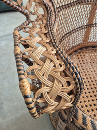 Vintage Wicker Peacock Chair