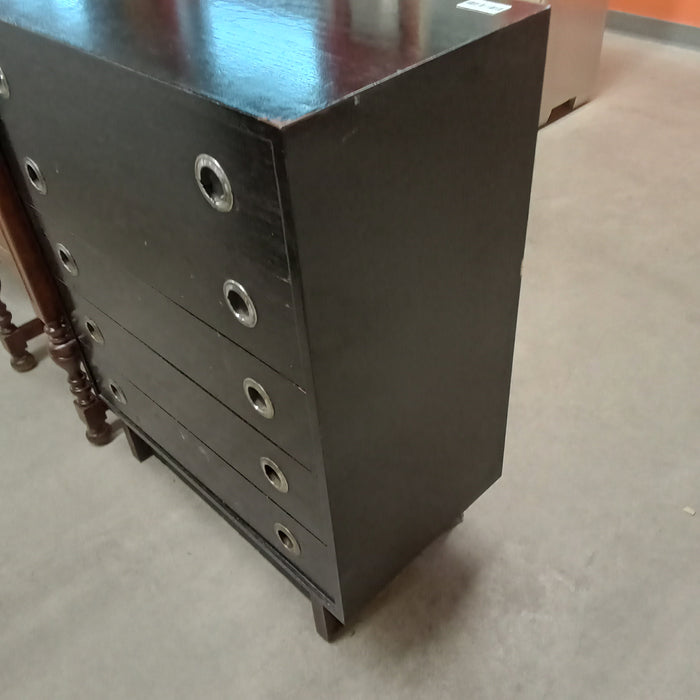 30.5"W 5-Drawer Black Dresser