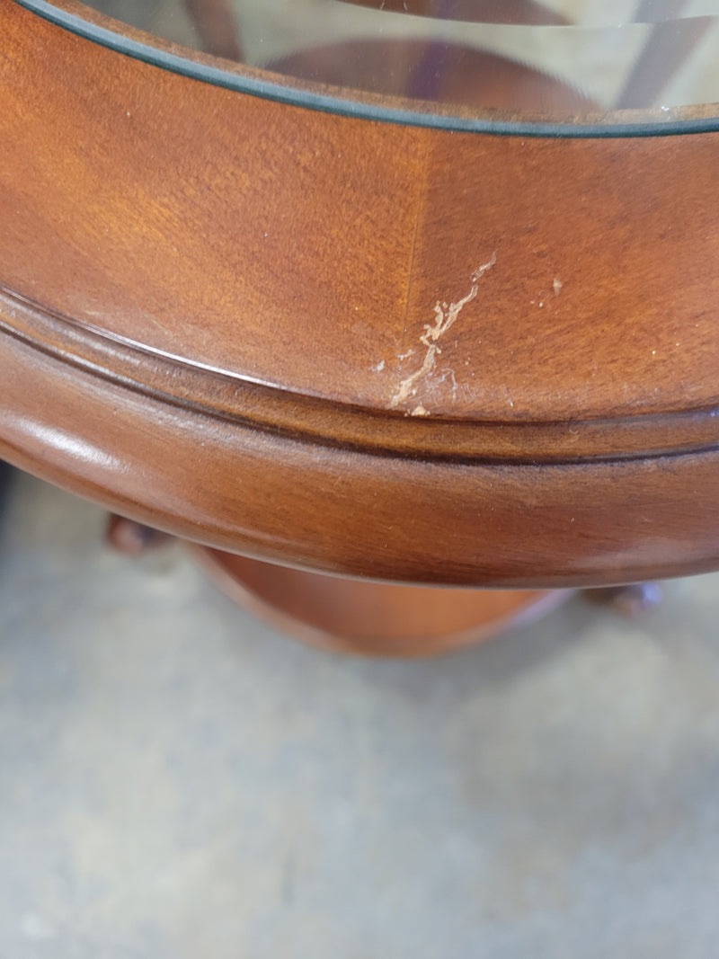 Dark Cherry Wood End Tables