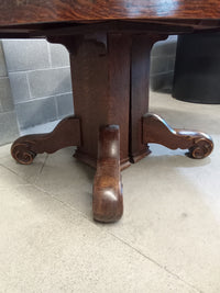 48" Diameter Solid Wood Dining Table with 2 Leaves