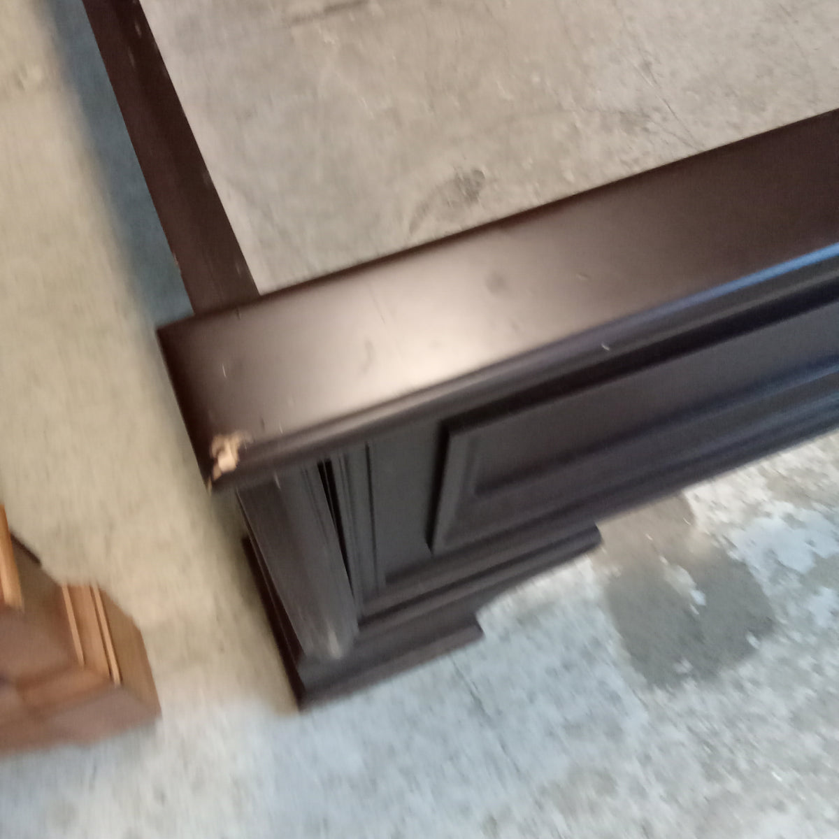64"W Solid Dark Wood Bed Frame - Queen