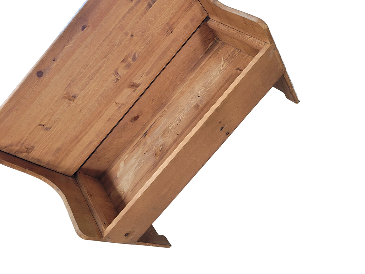 Small Pine Entryway Bench With Storage