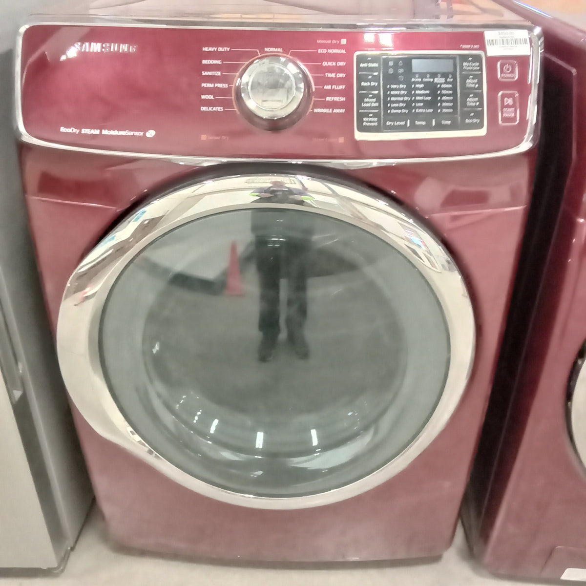 27"W Electric Front Load Dryer in Burgundy Finish