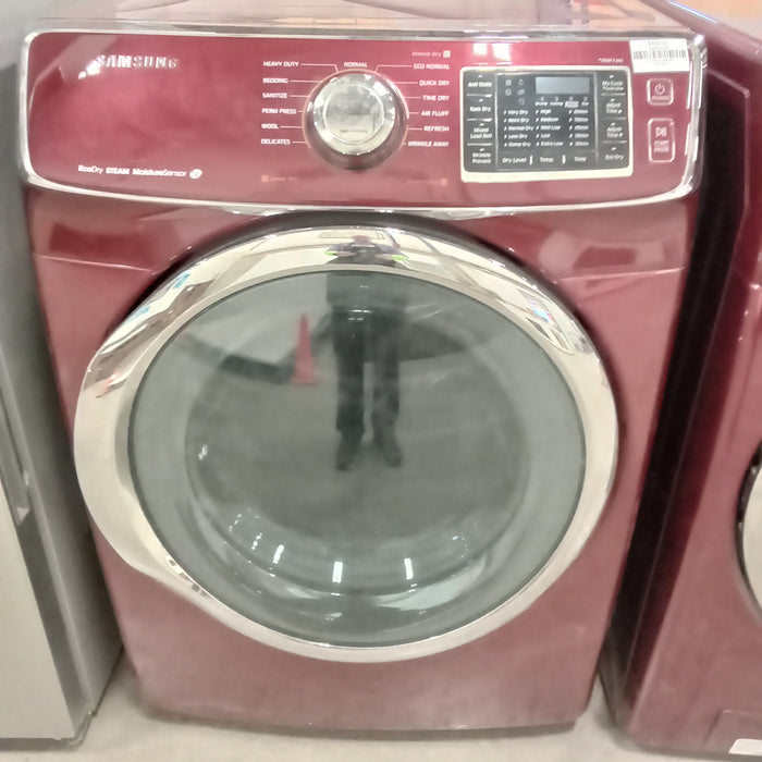 27"W Electric Front Load Dryer in Burgundy Finish