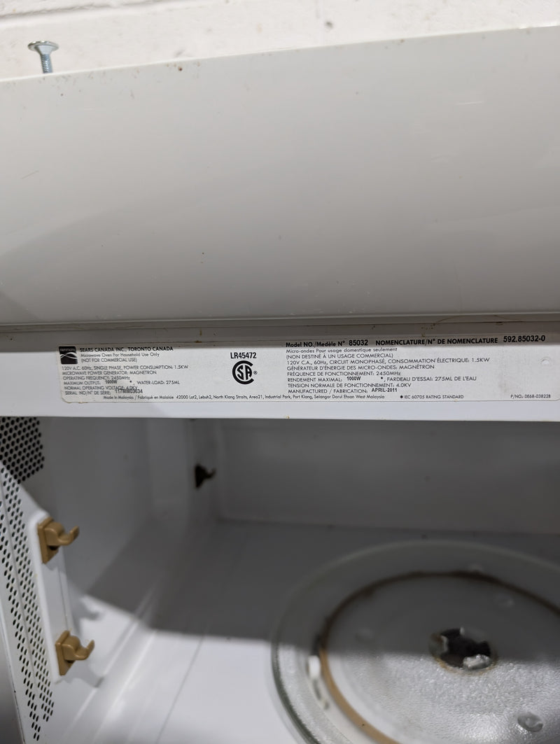 Kenmore Over the Range Microwave