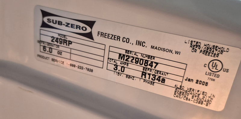 Sub-Zero 24" Under Counter Refrigerator