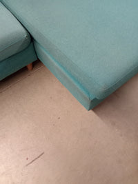 80"W 2-Piece Sectional Sofa in Aquamarine