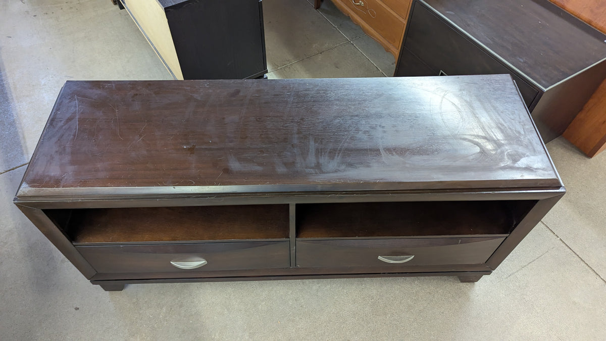 61"W Dark Chestnut TV Stand