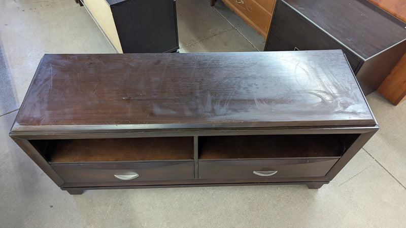 61"W Dark Chestnut TV Stand
