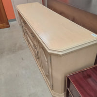 76.5"W Wood 3-Drawer 2-Cupboard Dresser