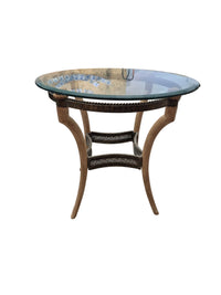 28" Round Glass Side Table