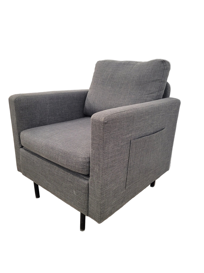 Modern Grey Upholstered Armchair