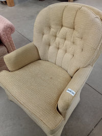 29"W Gold Accent Chair