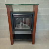 35.5"W Electric Fireplace and Mantle