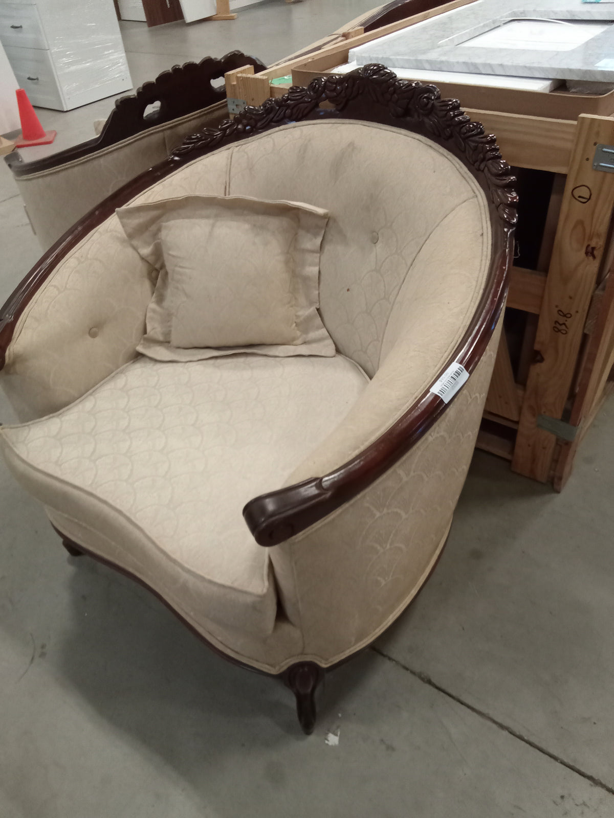 36"W French Provincial Style Armchair
