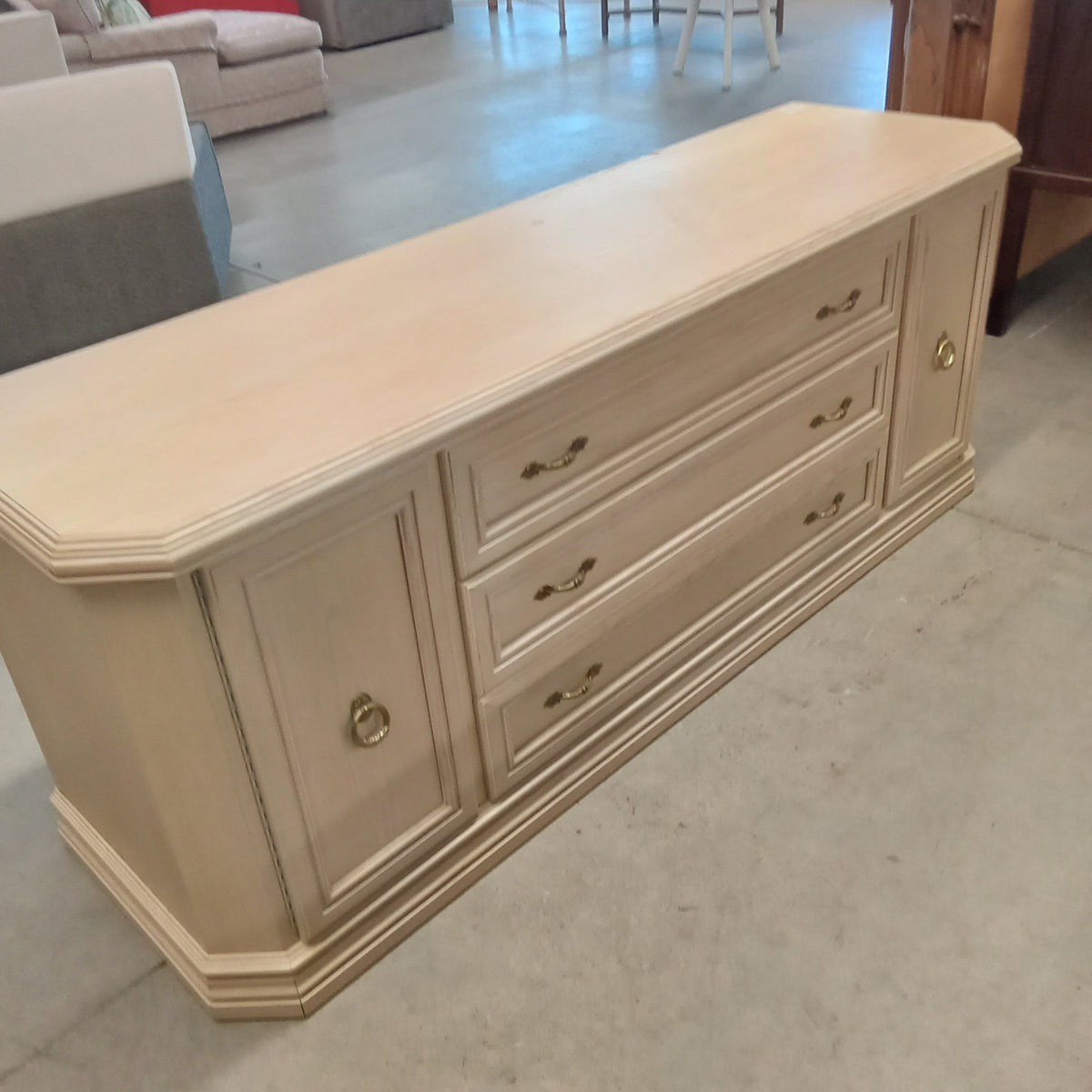 73"W 3-Drawer 2-Cupboard Dresser