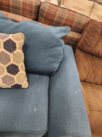 Vibrant Blue Upholstered Loveseat