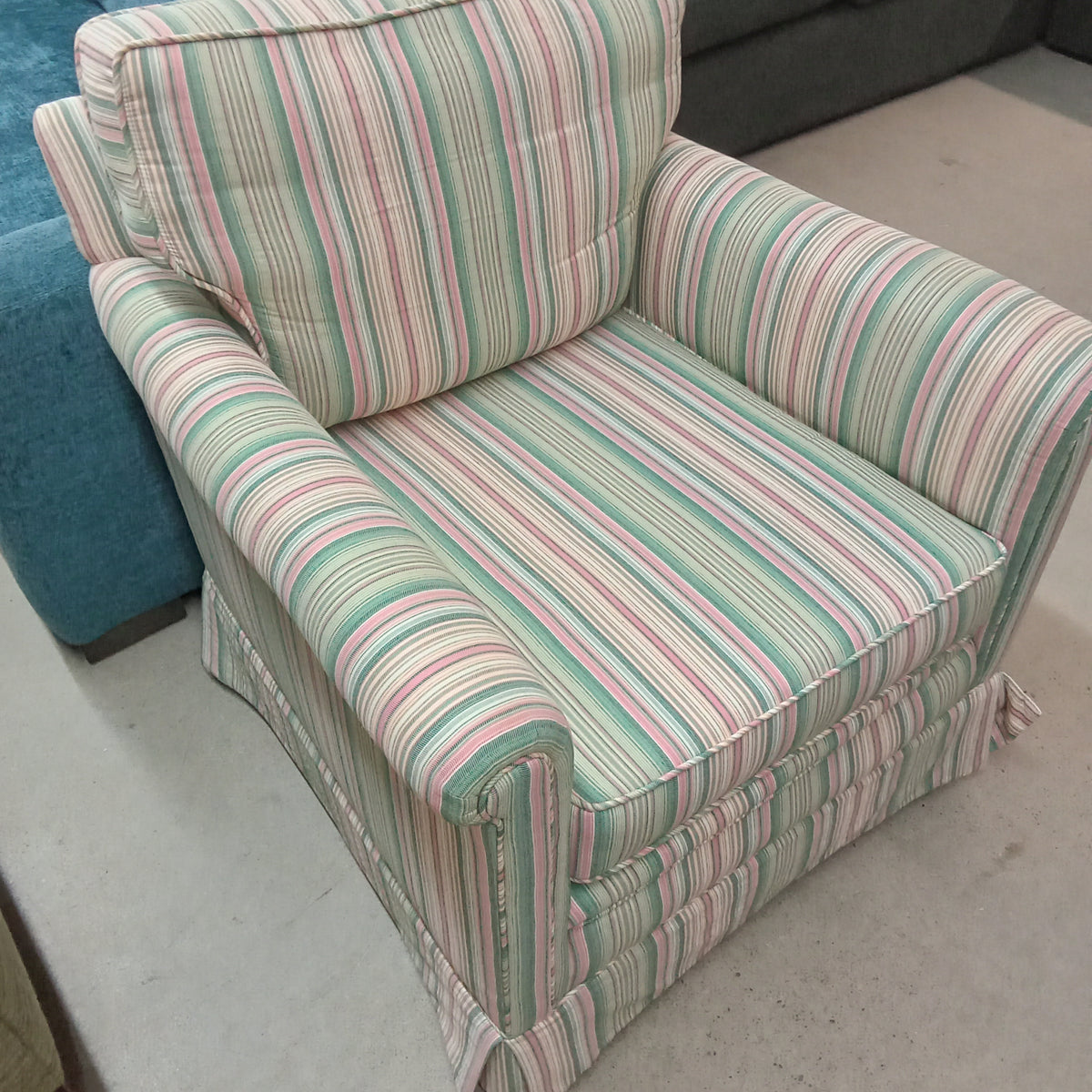 32"W Striped Armchair