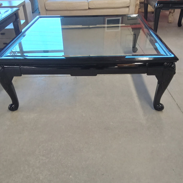47"W Coffee Table with Glass Top