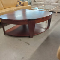 40"W Quarter Round Solid Wood Coffee Table