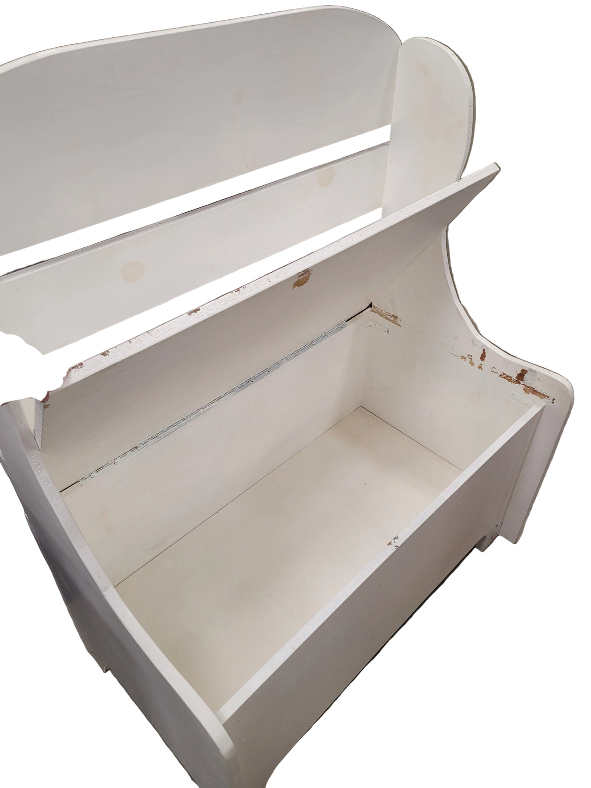 White Entryway Storage Bench