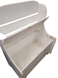 White Entryway Storage Bench
