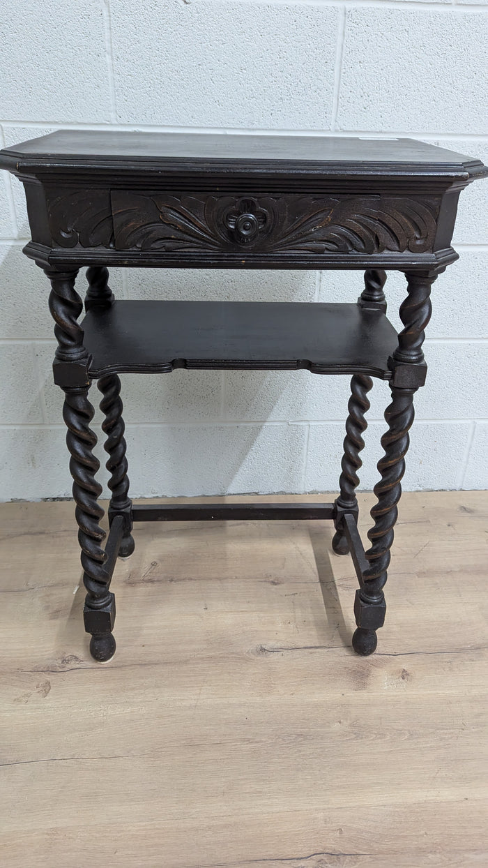 22.5"W Dark Brown Accent Table