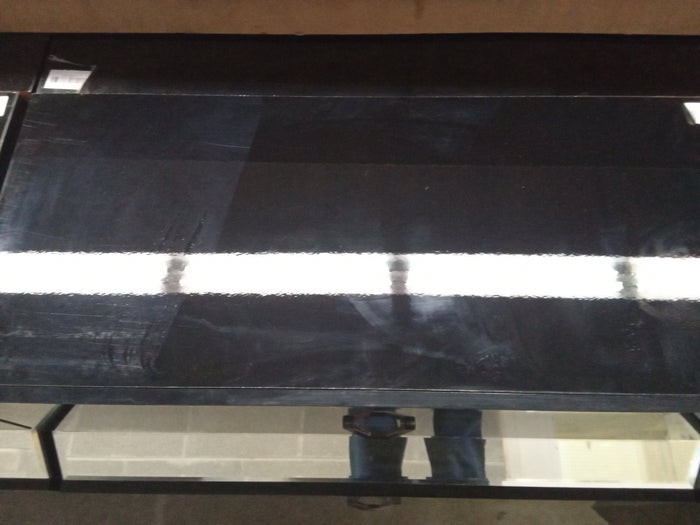 36"W Modern Black & Mirrored Glass 3-Drawer Cabinet