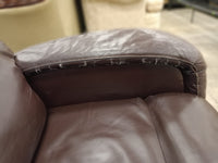 Dark Brown Faux Leather Power Recliner