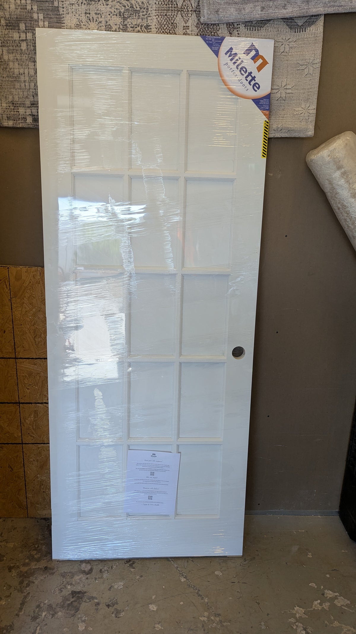 32" x 80" White French Door
