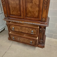 49"W 2-Piece Solid Wood Media Cabinet