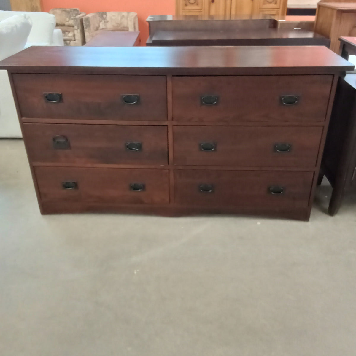 65"W Six Drawer Dresser