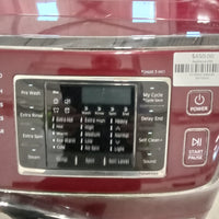 27"W Electric Front Load Washing Machine in Burgundy Finish