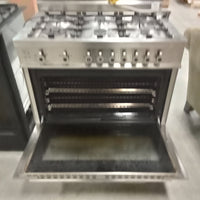 36"W 6-Burner Gas Stove in Stainless Steel