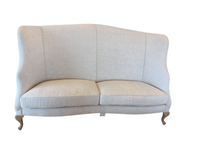 The Muse- Asymmetrical Wingback Settee