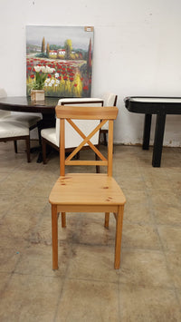 Wooden Round Table and 4 Chairs Dining Set