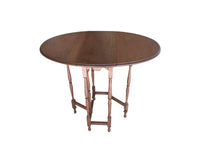 Drop-Leaf Oval Vintage Accent Table