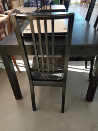 37.5"W Black Dining Table